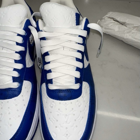 Nike x Louis Vuitton x Virgil Abloh Air Force 1’s AF1s LV Blue/White - Picture 9 of 12